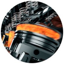 Защита двигателя от повышенных термических и физических нагрузок Поршни двигателя автомобиля во время нагрузок